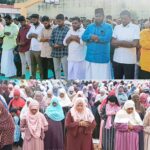 பக்ரீத் பண்டிகையை முன்னிட்டு தமிழ்நாடு முஸ்லிம் முன்னேற்ற கழகம் சார்பில் திருச்சியில் நடந்த  சிறப்புத் தொழுகையில் பங்கேற்ற இஸ்லாமியர்கள்:-