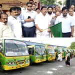 திருச்சியில் கூடுதல் வழித் தடங்களுக்கு செல்லும் மினி பஸ்களை அமைச்சர் கே.என்.நேரு கொடியசைத்து தொடங்கி வைத்தார்:-