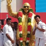 கலைஞரின் 102வது பிறந்த நாள் விழாவை முன்னிட்டு அவரது சிலைக்கு அமைச்சர் அன்பில் மகேஷ் மாலை அணிவித்து மரியாதை செலுத்தினர்:-