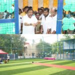திருச்சியில்  “டர்ஃப் 1 ஜீரோ” புதிய விளையாட்டு மைதானத்தை அமைச்சர் கே.என்.நேரு திறந்து வைத்தார்:-