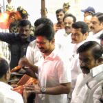 திருச்சி வந்த துணை முதல்வர் உதயநிதி ஸ்டாலினுக்கு அமைச்சர் கே.என்.நேரு தலைமையில் திமுகவினர் உற்சாக வரவேற்பு:-