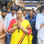 திருச்சி மலைக்கோட்டை மாணிக்க விநாயகர் ஆலயத்தில் சாமி தரிசனம் செய்த தேமுதிக பொதுச் செயலாளர் பிரேமலதா விஜயகாந்த்:-