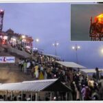 திருச்சி மலைக்கோட்டை உச்சி பிள்ளையார் கோயிலில் கார்த்திகை தீபம் ஏற்றப்பட்டது:-