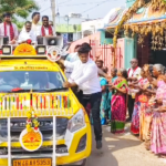 திருச்சி மண்ணச்சநல்லூர் பகுதியில் திமுக வேட்பாளர் கதிரவனுக்கு ஆரத்தி எடுத்து உற்சாக வரவேற்பு அளித்த பெண்கள்:-