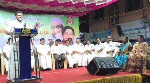 அதிமுகவின் 55-வது கழக துவக்க விழா  திருச்சியில் நடந்த பொதுக் கூட்டத்தில் கழக செய்தி தொடர்பாளர் கல்யாணசுந்தரம் பங்கேற்பு:-